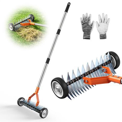 Garden rolling lawn scarifier - lawn,